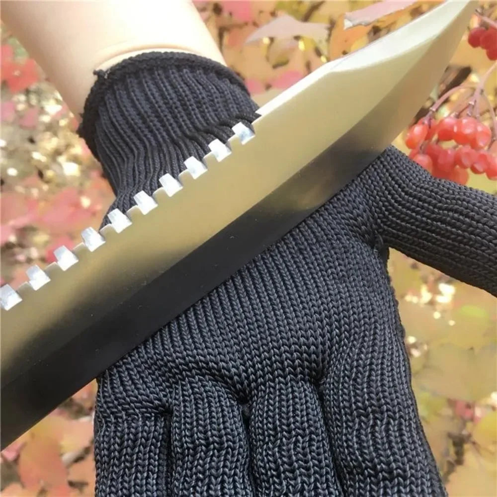 1 paire de gants anti coupures inox & fibre PE – respirants, antidérapants, pour cuisine, boucherie & bricolage - BLACKBEARD OUTDOOR INDUSTRIES