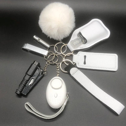Porte-Clés de Défense Personnelle pour Femme – Alarme Intégrée, Boucle O, Multicolore