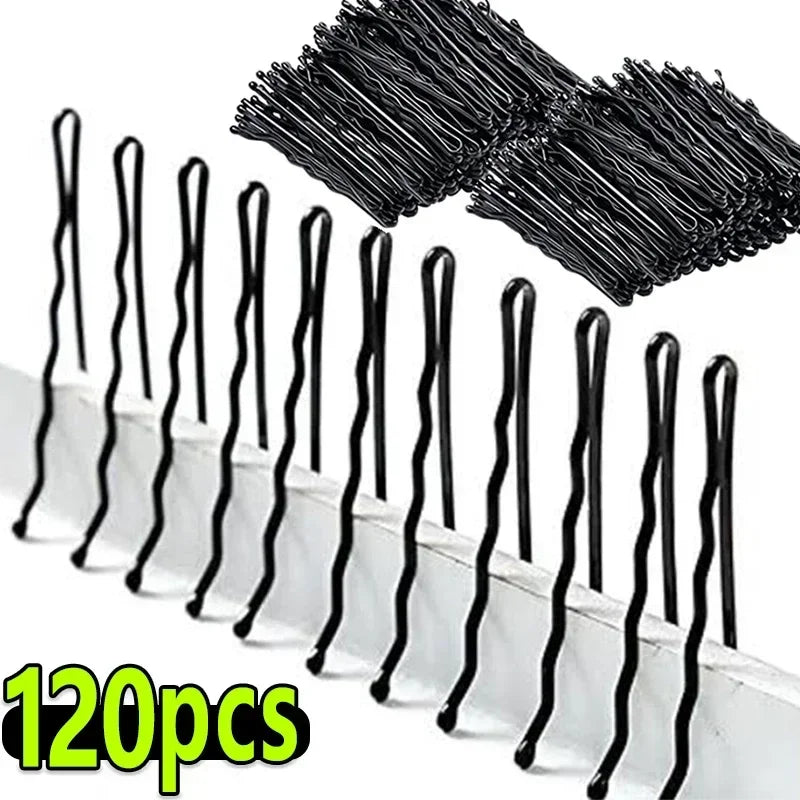 60/240 Pcs Pinces à Cheveux Noires U-Shape – Bobby Pins Invisibles, Métal Ondulé pour Coiffure - BLACKBEARD OUTDOOR INDUSTRIES