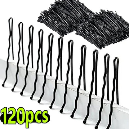 60/240 Pcs Pinces à Cheveux Noires U-Shape – Bobby Pins Invisibles, Métal Ondulé pour Coiffure - BLACKBEARD OUTDOOR INDUSTRIES
