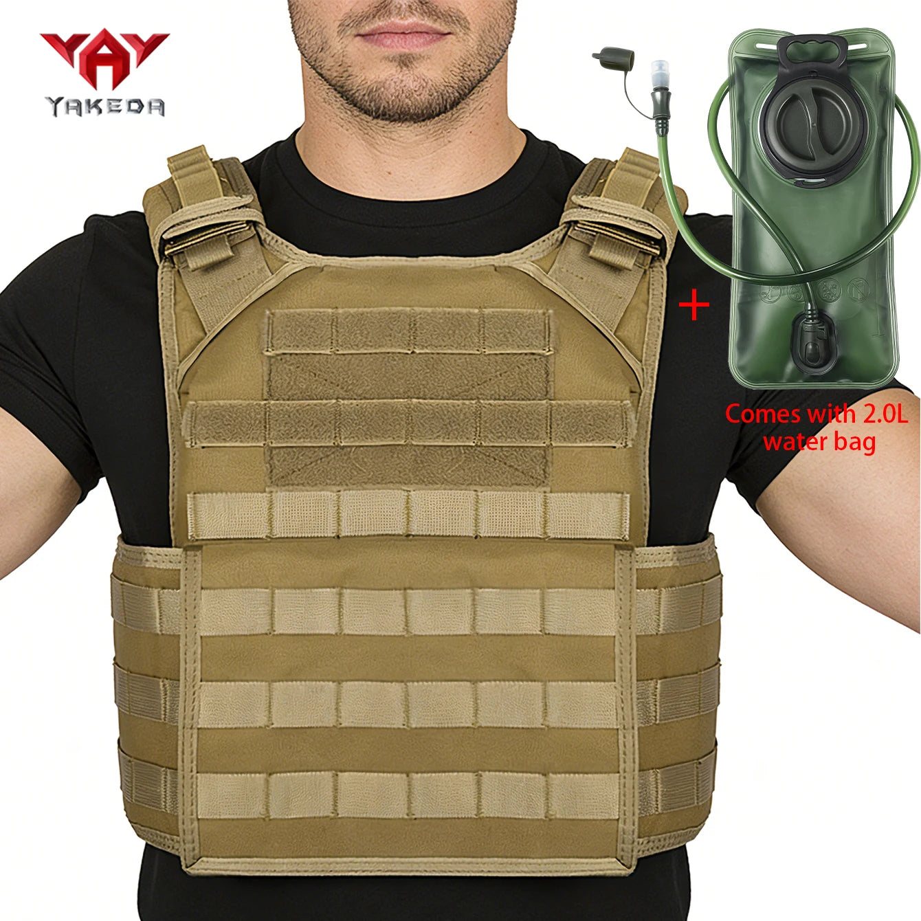 Porte plaque CPC YAKEDA avec sangle ajustable et système molle - BLACKBEARD OUTDOOR INDUSTRIES