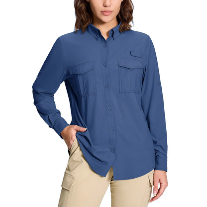 Chemise Femme de Randonnée KEFITEVD – Séchage Rapide, Respirante & Anti-UV – Manches Longues Modulables - BLACKBEARD OUTDOOR INDUSTRIES
