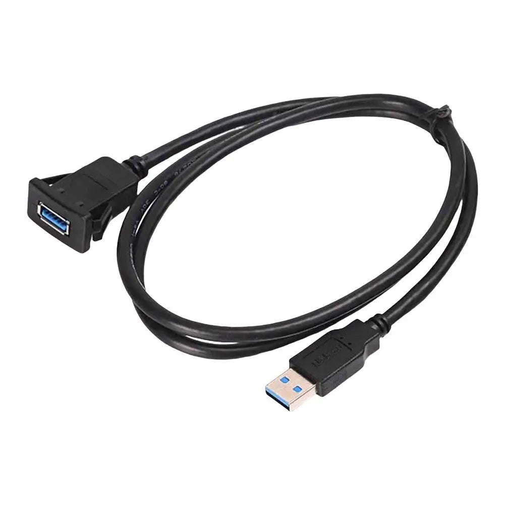 Câble USB 2.0 Encastrable pour Voiture / Camping-Car / Bateau – Montage Tableau de Bord (1 mètre) - BLACKBEARD OUTDOOR INDUSTRIES