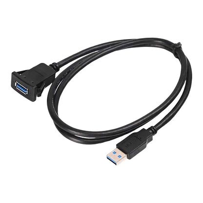 Câble USB 2.0 Encastrable pour Voiture / Camping-Car / Bateau – Montage Tableau de Bord (1 mètre) - BLACKBEARD OUTDOOR INDUSTRIES
