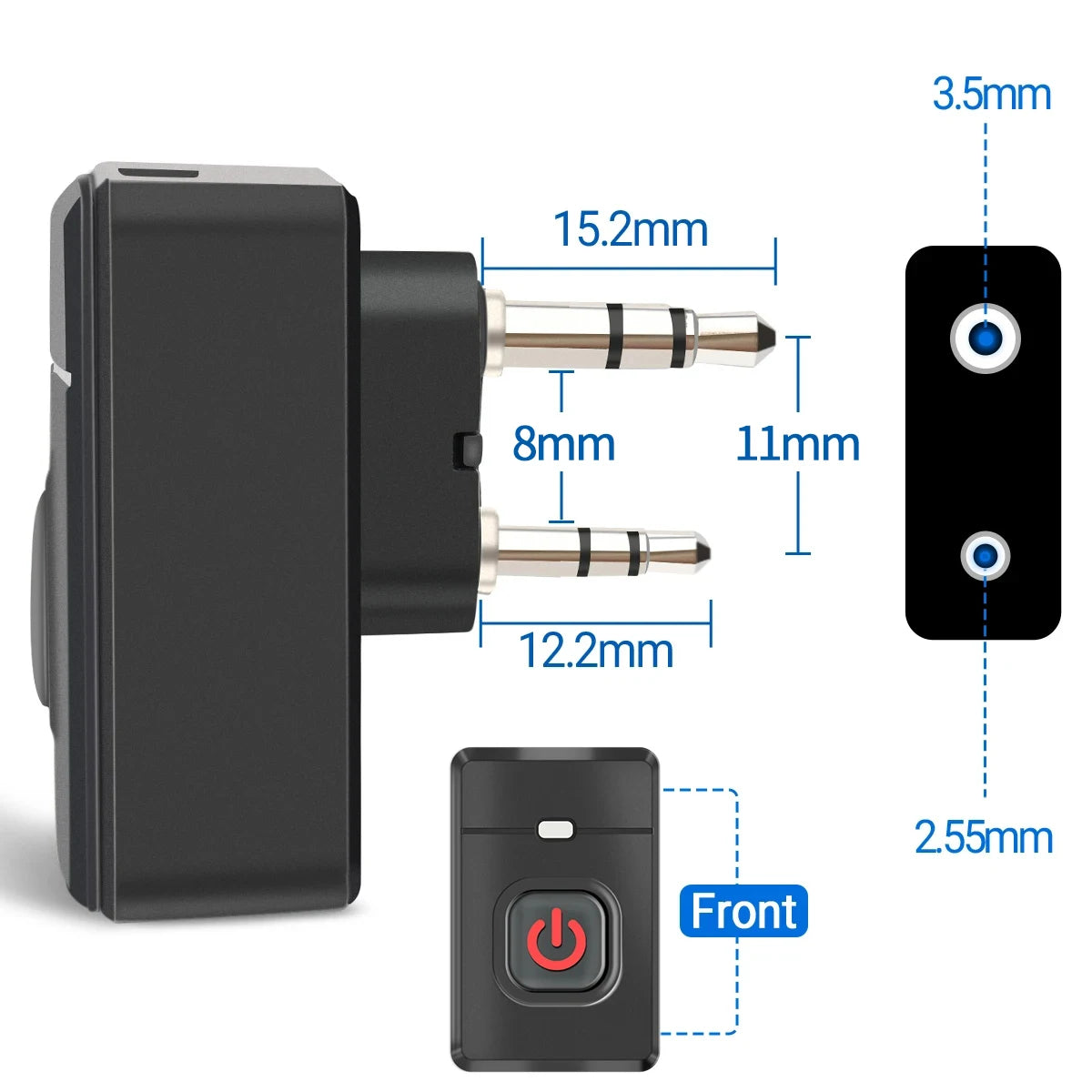 Oreillette Bluetooth Mains Libres pour Talkie-Walkie – PTT Sans Fil, Compatible Kenwood, Baofeng UV-5R, Quansheng