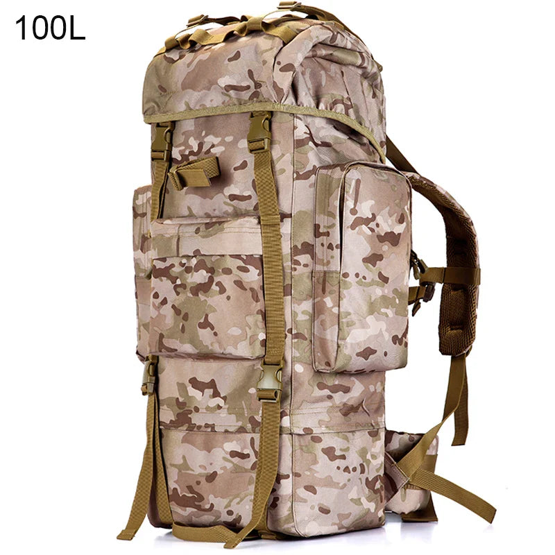 Sac à Dos Tactique 100L – Ultra Grande Capacité Étanche avec Cadre Interne - BLACKBEARD OUTDOOR INDUSTRIES