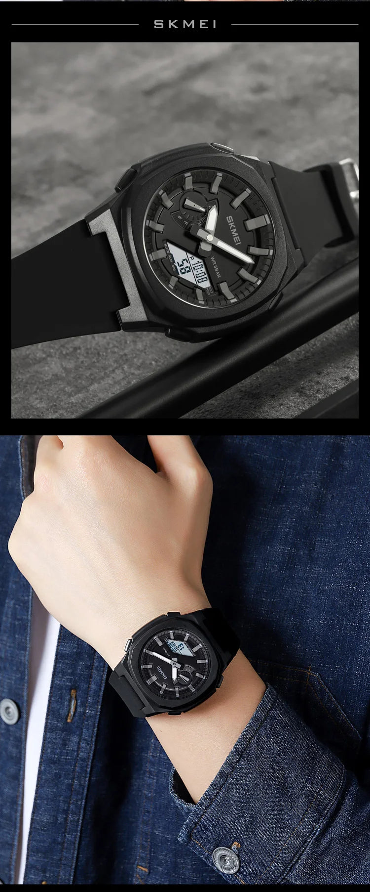 Montre de Sport SKMEI 2091 pour Homme – Montre Numérique Militaire Résistante à l'Eau avec Fonction Compte à Rebours et Date - BLACKBEARD OUTDOOR INDUSTRIES