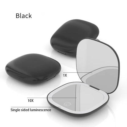 Mini Miroir de Maquillage Pliable avec LED – Grossissement 5x / 10x, Rechargeable, Miroir de Poche Compact - BLACKBEARD OUTDOOR INDUSTRIES