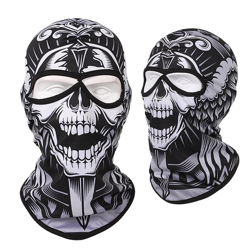 Cagoule Tactique Skull Couvre-Visage Intégral Coupe-Vent – Doublure Casque Moto & Vélo – Nylon/Polyester – 7 Coloris