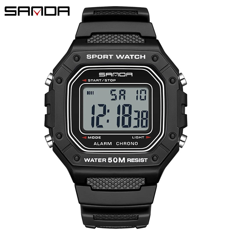 Montre Militaire Digitale SANDA 2156 – Sport LED Étanche 5 Bar Homme