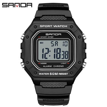 Montre Militaire Digitale SANDA 2156 – Sport LED Étanche 5 Bar Homme