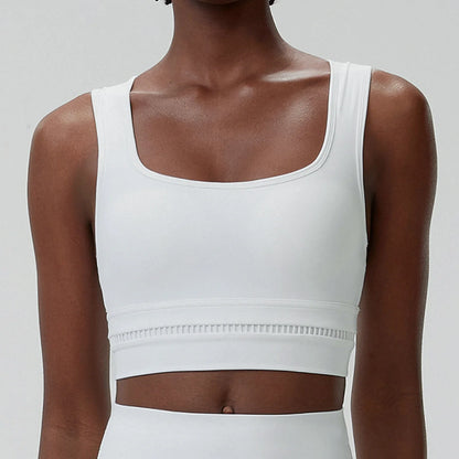 Brassière Sport Femme Col Carré – Maintien Fort, Yoga, Running, Fitness