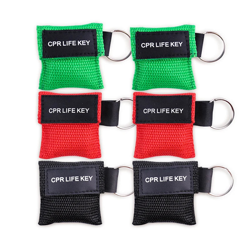 Masques bouche-à-bouche à valve avec pochette porte-clés – Lot de 50