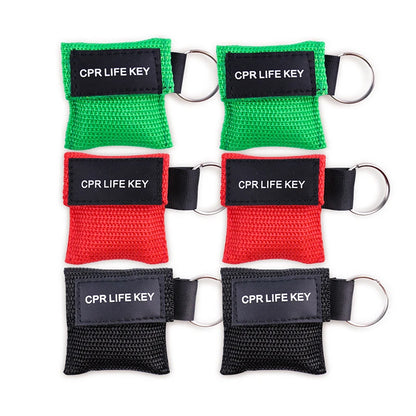 Masques bouche-à-bouche à valve avec pochette porte-clés – Lot de 50