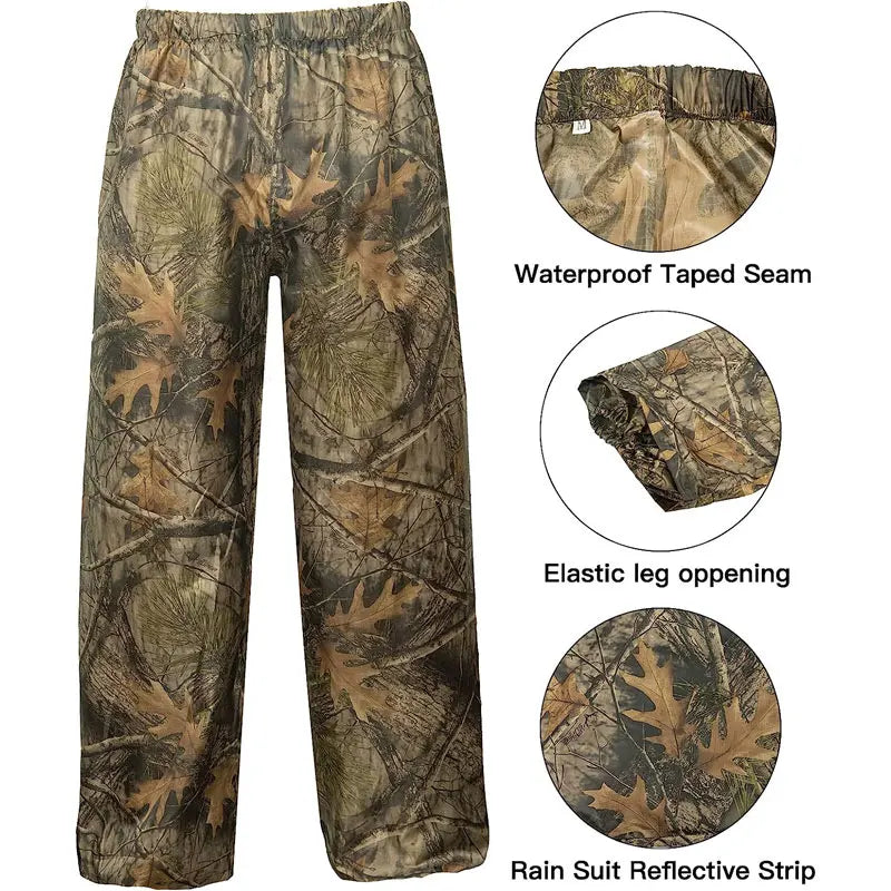 Poncho Pluie Tactique Camouflage — Imperméable TPU/PU, Léger & Multifonction | Chasse, Pêche, Moto | S à XXL - BLACKBEARD OUTDOOR INDUSTRIES