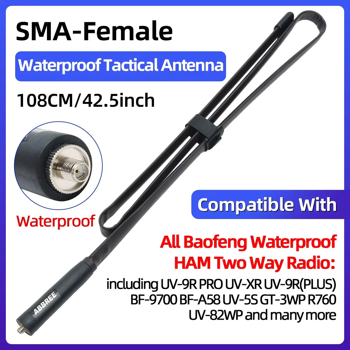 Antenne Tactique ABBREE CS – SMA-Female - BLACKBEARD OUTDOOR INDUSTRIES