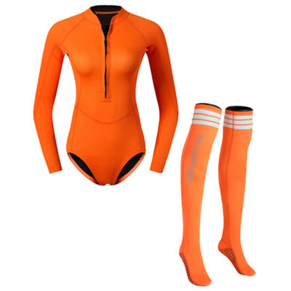 Combinaison Bikini Néoprène Femme 2MM avec Bas – Maillot de Bain Longues Manches Surf, Plongée, Snorkeling, Natation - BLACKBEARD OUTDOOR INDUSTRIES