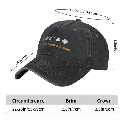 Casquette Baseball DayZ « One Bullet and a Dream » – Snapback Coton Unisexe | Protection Solaire Outdoor | Cadeau Gamer