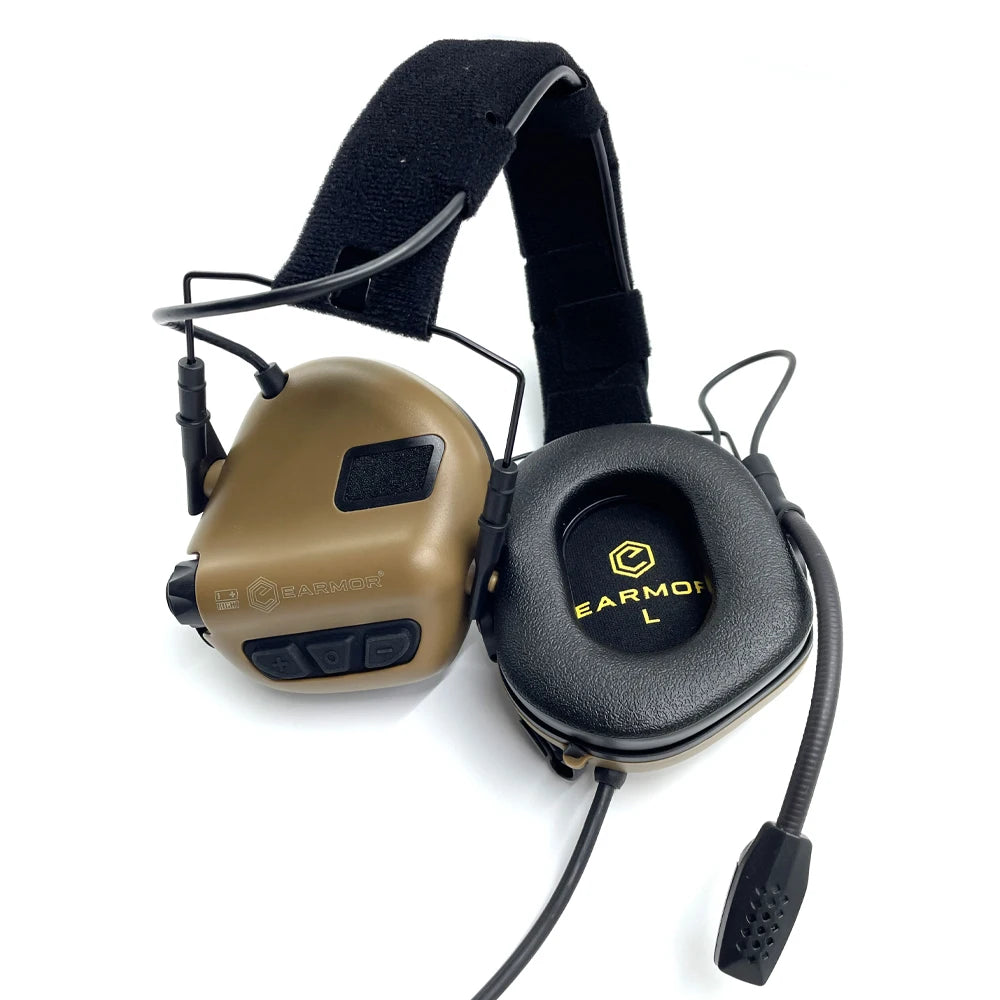 Casque de tir Earmor M32 SE – antibruit électronique avec micro, PTT M51 et support ARC pour casque - BLACKBEARD OUTDOOR INDUSTRIES