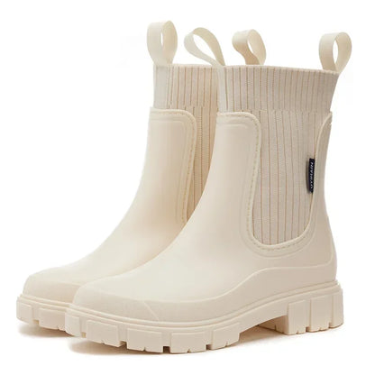 Bottes de pluie imperméables femme - Chelsea mi-mollet