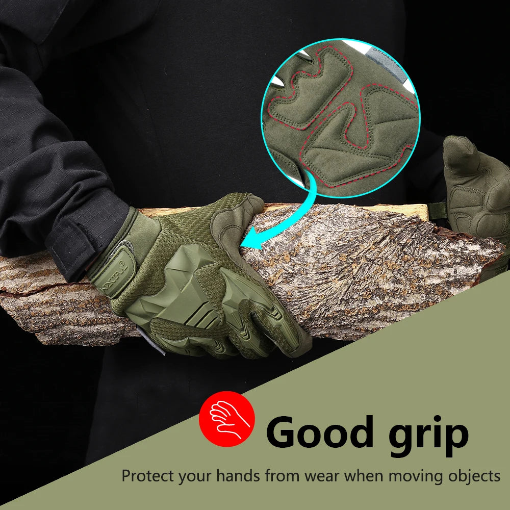 Gants Tactiques Plein Doigt Airsoft Paintball – Tactile Anti-Dérapant Combat