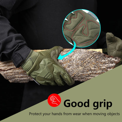 Gants Tactiques Plein Doigt Airsoft Paintball – Tactile Anti-Dérapant Combat