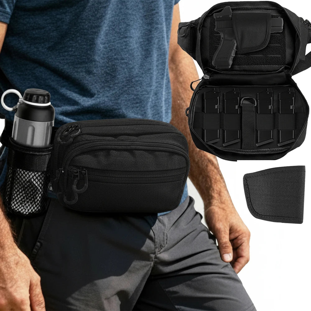 Sacoche banane tactique holster à Ouverture Rapide avec Porte‑Chargeurs et Poche Cachée - BLACKBEARD OUTDOOR INDUSTRIES