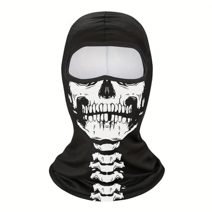 Cagoule masque intégral imprimé, protection visage adulte