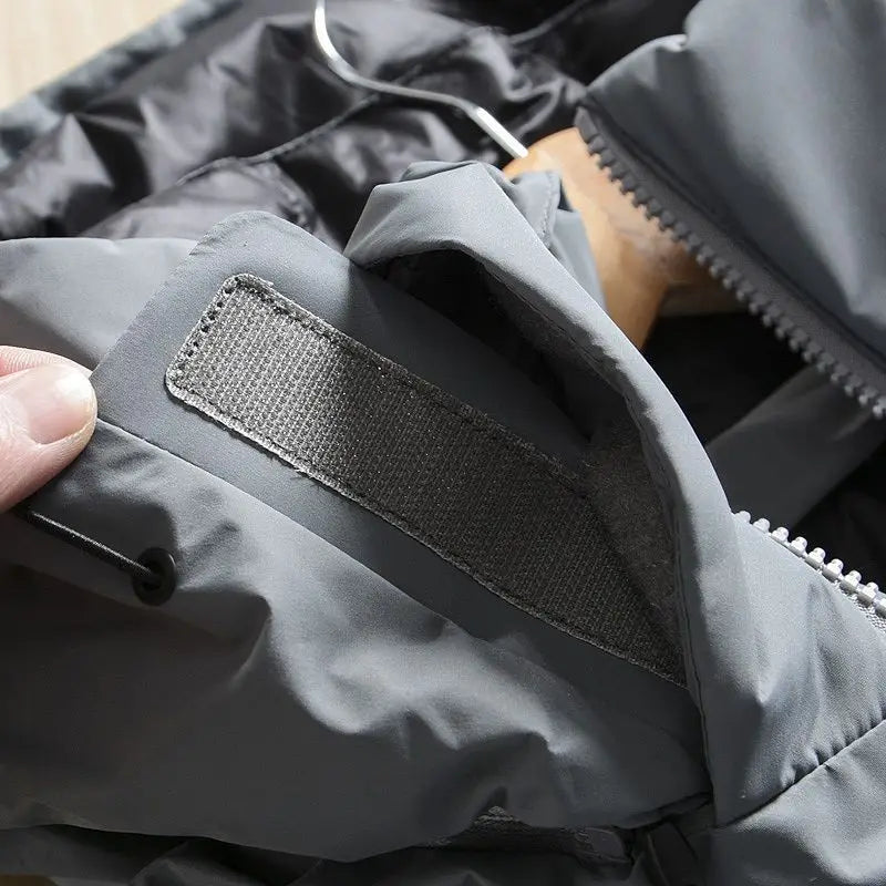 Veste hiver homme courte à capuche amovible