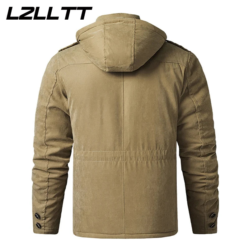 Parka Homme Hiver Chaude – LZLLTT Avec Capuche Amovible | Doublure Polaire | Multipoches | -30°C à +5°C - BLACKBEARD OUTDOOR INDUSTRIES
