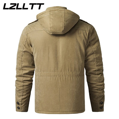 Parka Homme Hiver Chaude – LZLLTT Avec Capuche Amovible | Doublure Polaire | Multipoches | -30°C à +5°C - BLACKBEARD OUTDOOR INDUSTRIES