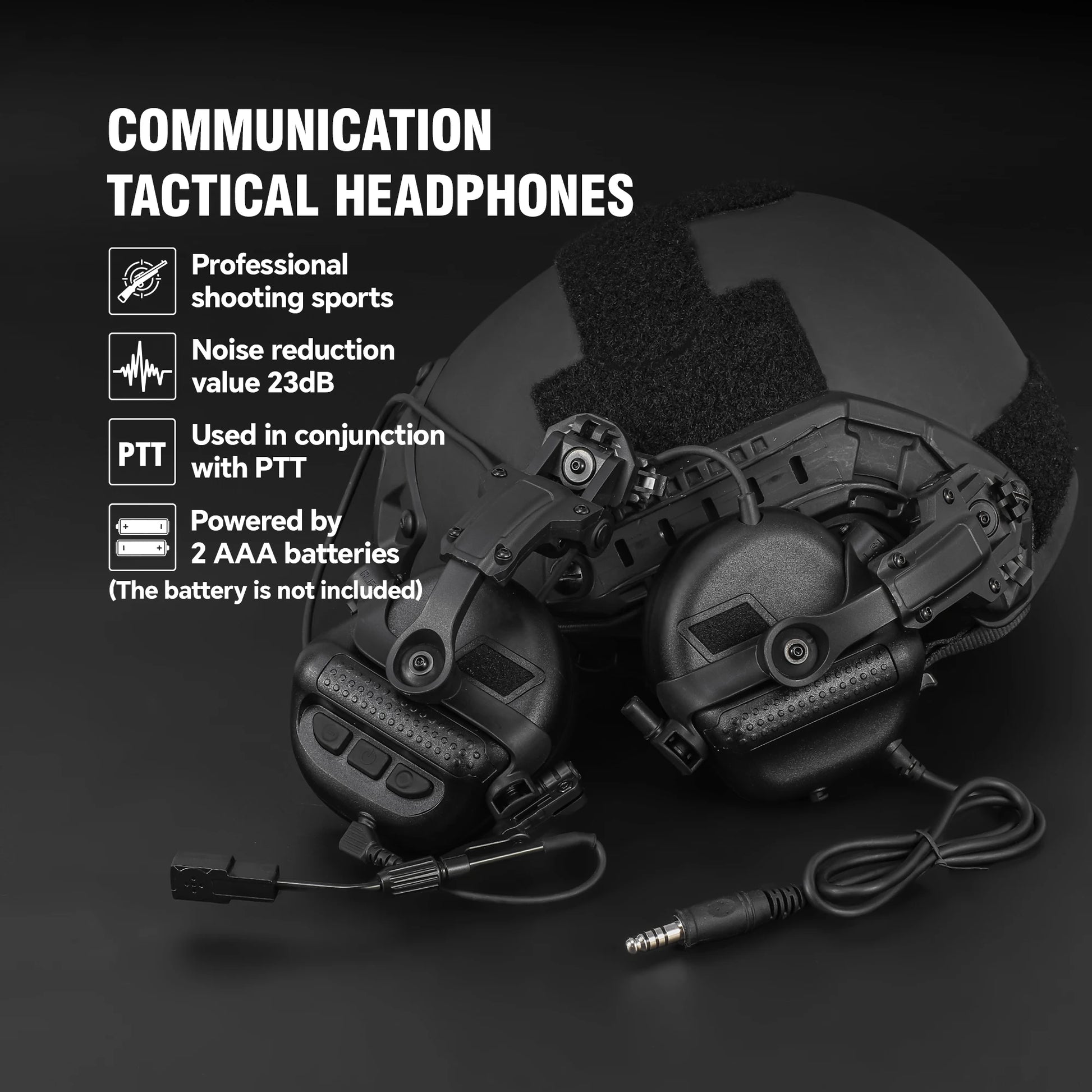 Casque de tir anti bruit électronique – Amplification du son, NRR 23 dB - BLACKBEARD OUTDOOR INDUSTRIES
