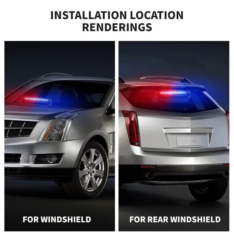 Gyrophare LED 12LED Barre Lumineuse d'Urgence — Police, Ambulance, Pompiers | 12-24V | IP67 - BLACKBEARD OUTDOOR INDUSTRIES