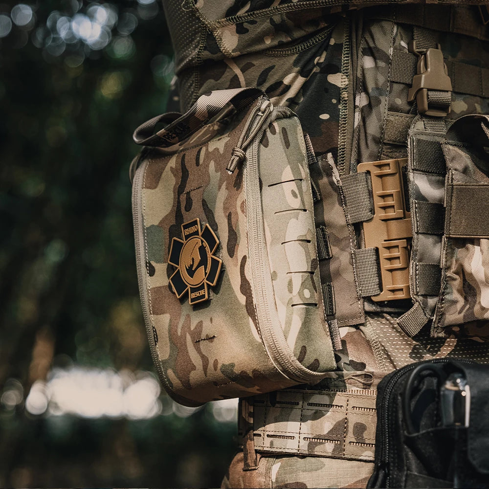 RHINO RESCUE Poche IFAK Tactique MOLLE – Nylon 500D, Premiers Secours Outdoor