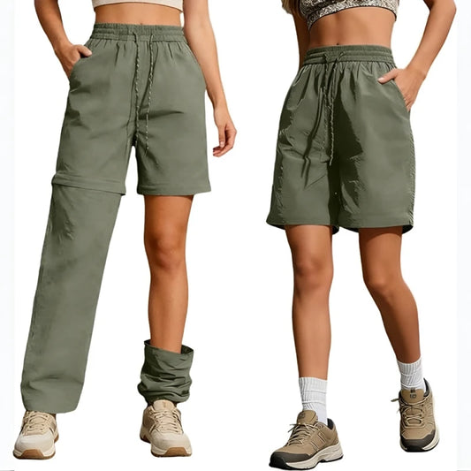 Pantalon cargo femme convertible discret