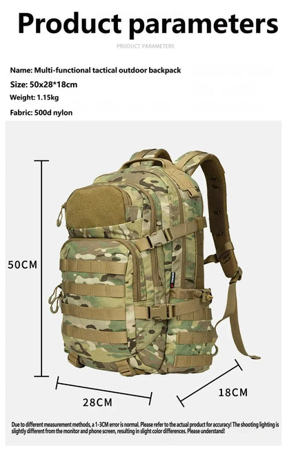 Sac à dos tactique camouflage en nylon pour randonnée