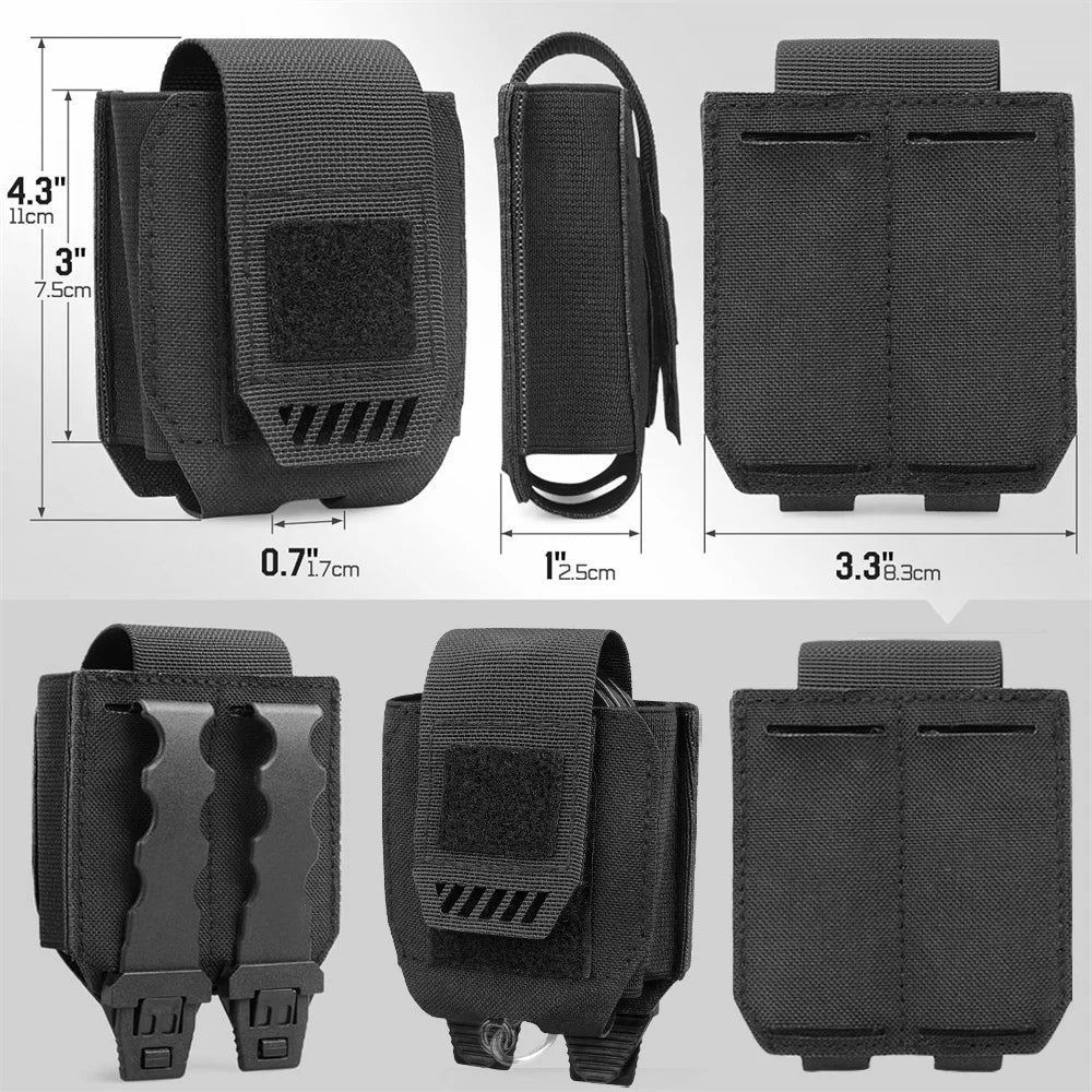 Pochette MOLLE pour Menottes – Holster pour Ceinture de Service, Gilet de Protection, Accessoires pour Forces de l'Ordre – Compatible avec Menottes à Chaîne, Charnières, Pliables et ASP - BLACKBEARD OUTDOOR INDUSTRIES