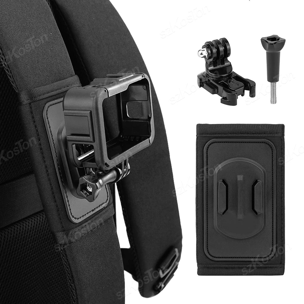 Support de Caméra 360° pour Bandoulière de Sac à Dos - Fixation pour GoPro, DJI Action, Insta360 et Plus BLACKBEARD OUTDOOR INDUSTRIES