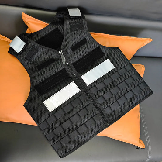 Gilet Tactique Réfléchissant Multifonction – Respirant, Ceinture Tissée, Grande Capacité