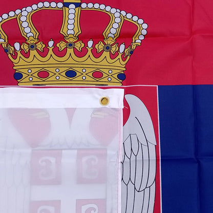 Drapeau de la Serbie 90x150 cm - Bannière en Polyester Suspendue et Flottante SRB RS Republika Serbja BLACKBEARD OUTDOOR INDUSTRIES