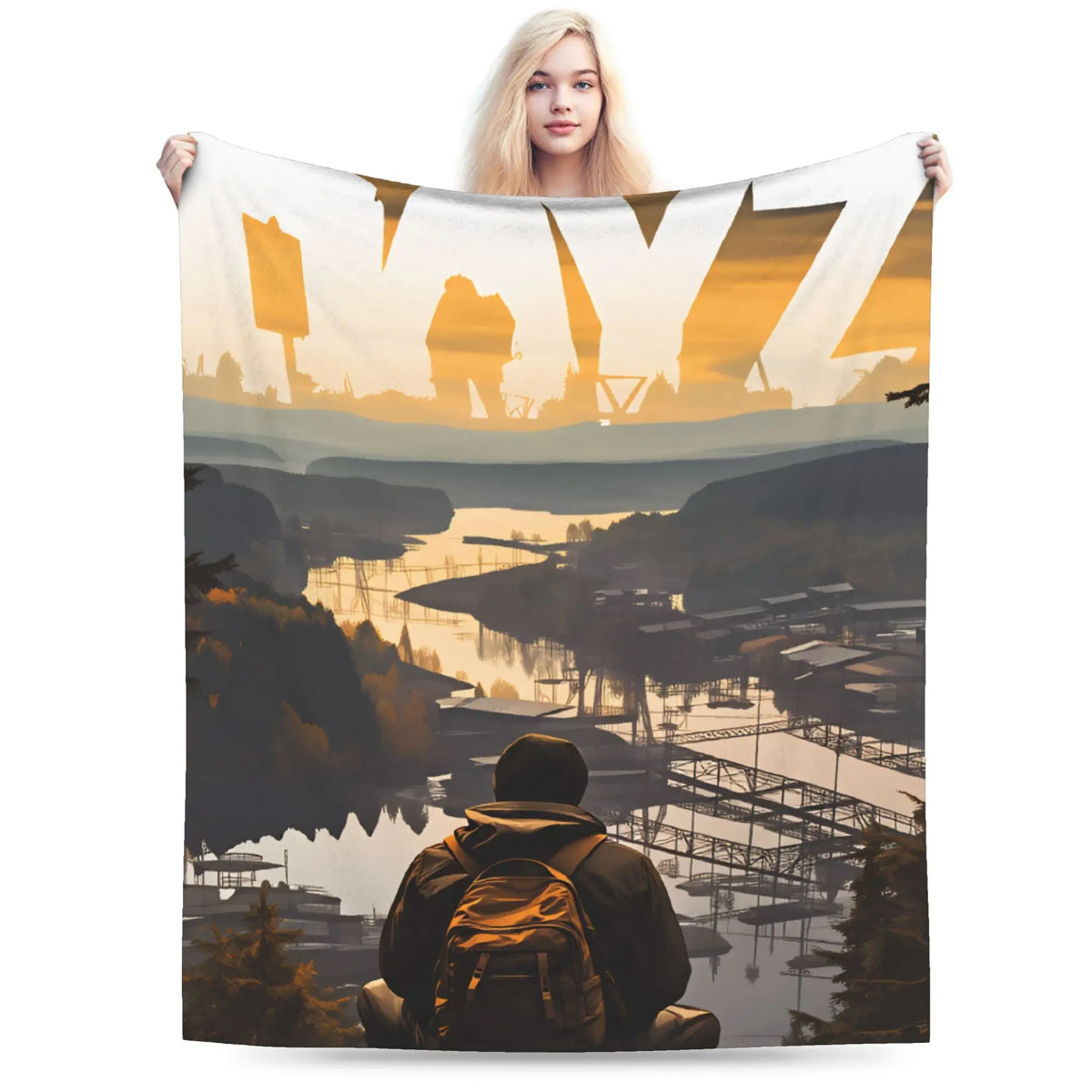 Couverture Polaire DayZ – Plaid Flanelle Imprimé, Doux et Chaud, Plusieurs Tailles