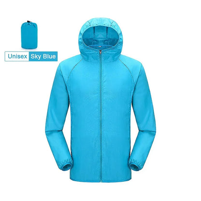 Veste Imperméable Randonnée Légère Anti UV Outdoor