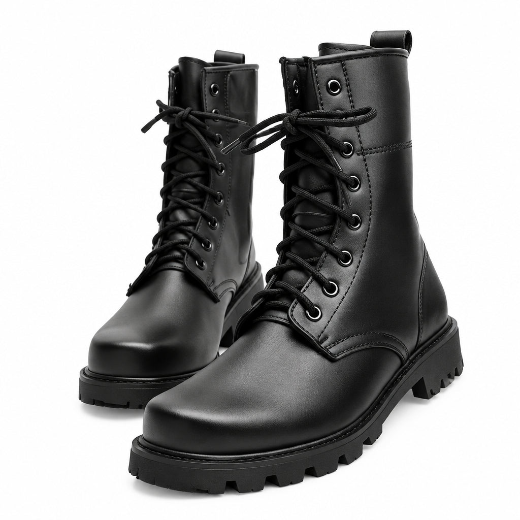 Bottines Tactiques Militaires Homme - Imperméables, Cuir Fendu Hiver