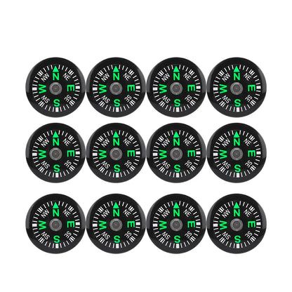 12 Pcs Mini Boussoles de Poche 20mm – Compas à Huile pour Randonnée, Camping et Activités Outdoor - BLACKBEARD OUTDOOR INDUSTRIES
