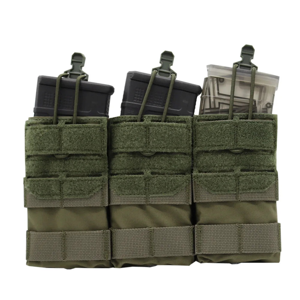 Porte-Chargeur Triple Tactique MOLLE – Nylon 500D | Compatible 556 M4 M16 | 6 Coloris - BLACKBEARD OUTDOOR INDUSTRIES