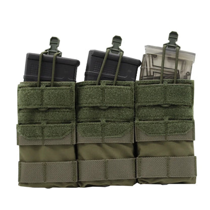 Porte-Chargeur Triple Tactique MOLLE – Nylon 500D | Compatible 556 M4 M16 | 6 Coloris - BLACKBEARD OUTDOOR INDUSTRIES