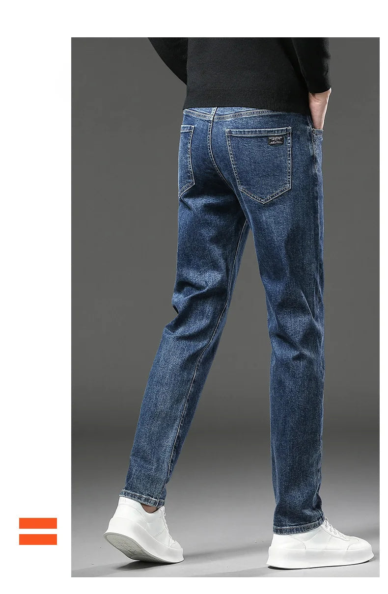 Jeans d'Hiver pour Homme - Coupe Slim Droite, Élastiques, Fleece Intérieur Chaud BLACKBEARD OUTDOOR INDUSTRIES