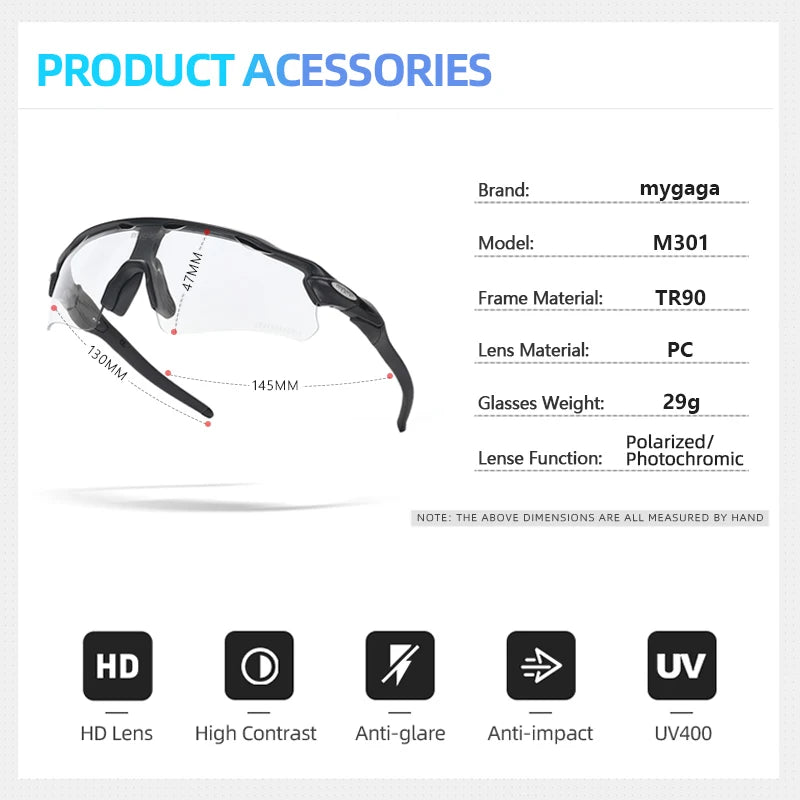 Lunettes de Cyclisme Polarisées Photochromiques M301 — Performance et Protection Totales pour les Passionnés de Plein Air - BLACKBEARD OUTDOOR INDUSTRIES