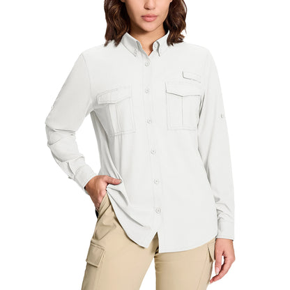 Chemise Femme de Randonnée KEFITEVD – Séchage Rapide, Respirante & Anti-UV – Manches Longues Modulables - BLACKBEARD OUTDOOR INDUSTRIES
