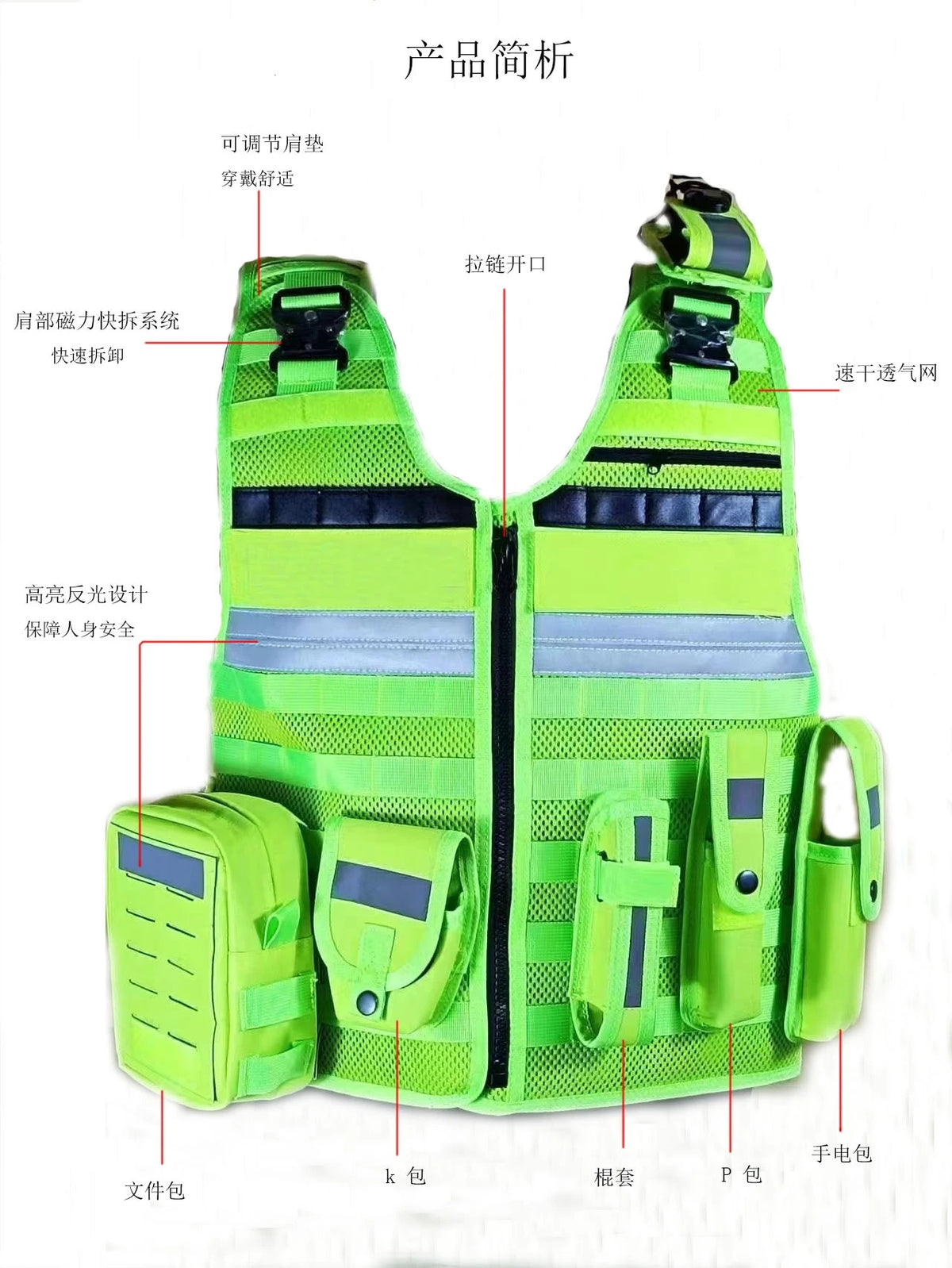 Lots Gilets Tactique Multifonction Noir ou Jaune Fluo – Doublure Anti-Coupure Interchangeable, Respirant 4 Saisons pour Agents de Securite, Formation et Patrouille (10 Configurations)
